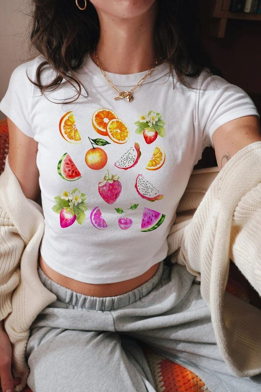 Subtle lesbian | lesbian baby tee | lesbian fruits | retro lesbian shirt | lesbian crop | lesbian subtle | subtle pride shirt | cool queer