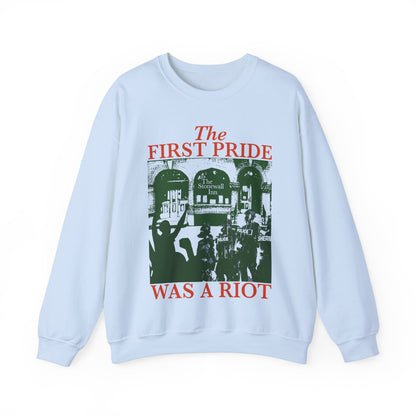 The first pride was a riot sweatshirt | queer riot | queer punk | acab | trans sweatshirt | subtle pride shirt | bisexual sweatshirt | trans