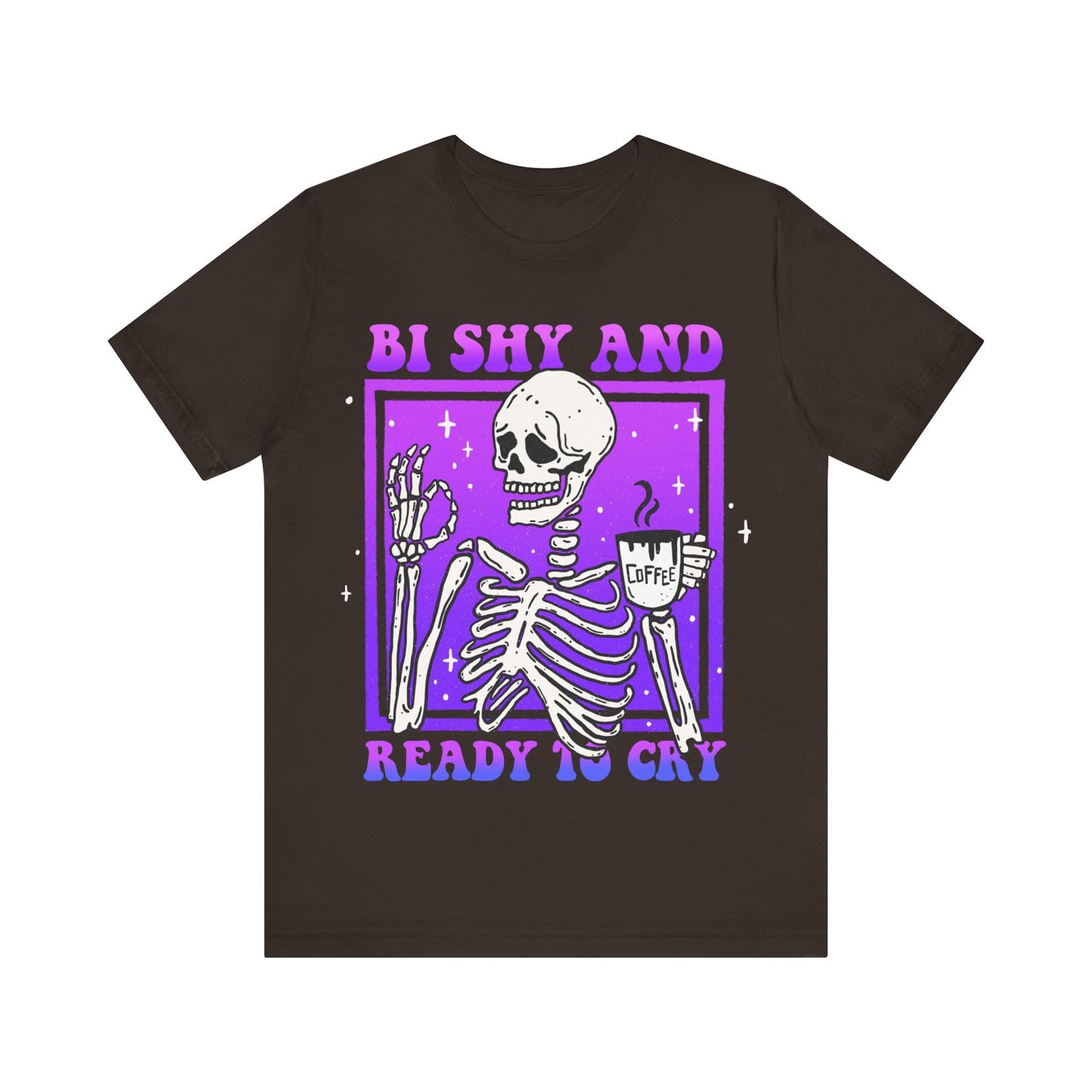 Bi shy and ready to cry | bisexual pride shirt | bi pride shirts | subtle bi pride | funny bisexual shirt | pride merch | bisexual anxiety |