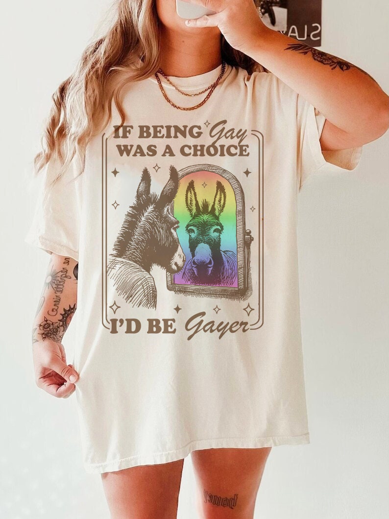 If being gay was a choice id be gayer | pride merch | funny gay shirt | funny lesbian shirt | bi pride shirt | subtle pride shirt |mlm pride