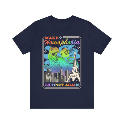 Make homophobia extinct shirt | say gay | stop transphobia | protect trans kids | queer riot | trans youth | funny gay shirt | retro lesbian