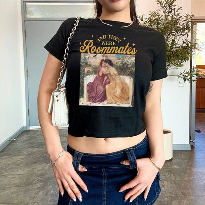And they were roommates | lesbian crop | funny lesbian shirt | live laugh lesbian | cool queer shirt | bi clothing | femme lesbian gifts