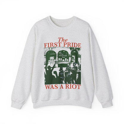 The first pride was a riot sweatshirt | queer riot | queer punk | acab | trans sweatshirt | subtle pride shirt | bisexual sweatshirt | trans