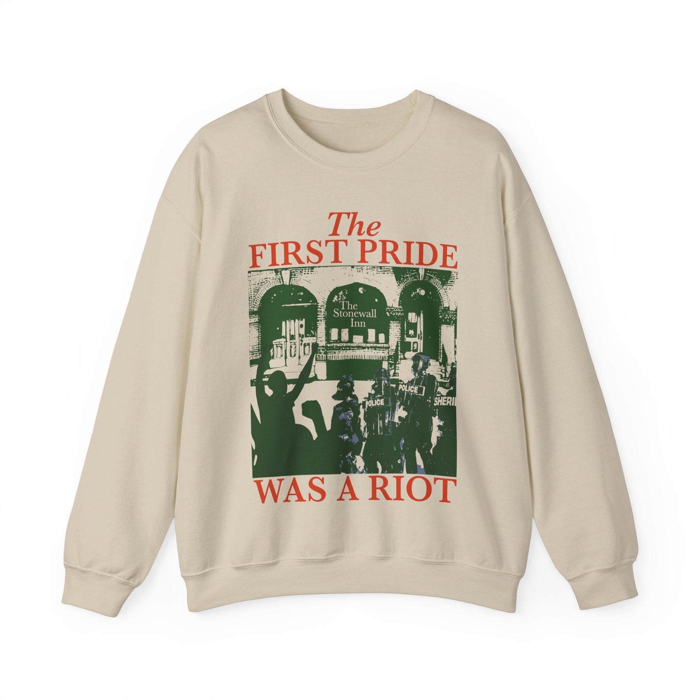 The first pride was a riot sweatshirt | queer riot | queer punk | acab | trans sweatshirt | subtle pride shirt | bisexual sweatshirt | trans