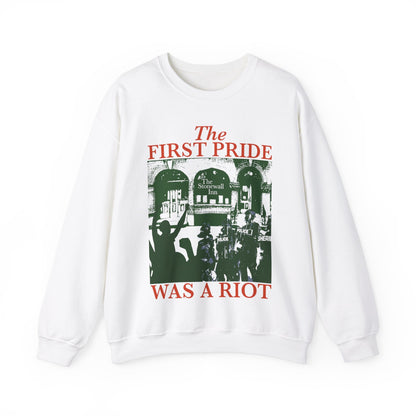 The first pride was a riot sweatshirt | queer riot | queer punk | acab | trans sweatshirt | subtle pride shirt | bisexual sweatshirt | trans