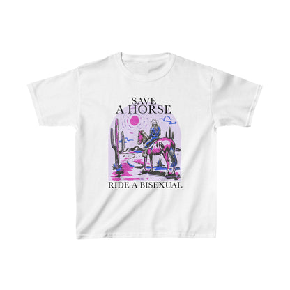 Save a horse ride a bisexual | bi pride shirt | bisexual retro 90s crop to | subtle bi pride | pride merch | bisexual cowgirl | cool queer