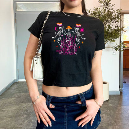 lesbian subtle | Subtle lesbian | lesbian crop | pride merch | subtle pride shirt | sapphic shirt | lesbian clothes | retro lesbian | funny