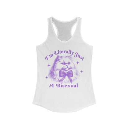 I'm literally just a bisexual tank top | bi clothing | bisexual tank | bi pride shirt | funny bisexual | subtle bisexual | queer tank top |