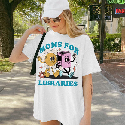 Moms for libraries | banned books apparel | support your local library | read banned books shirt | im with the banned |library shirts | vote
