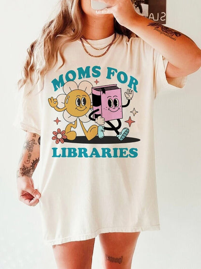 Moms for libraries | banned books apparel | support your local library | read banned books shirt | im with the banned |library shirts | vote