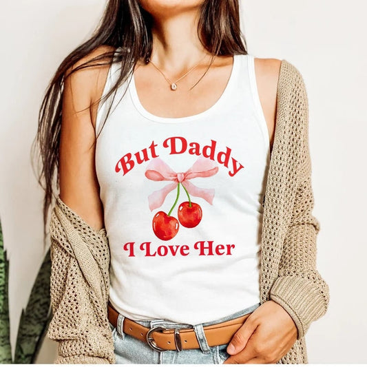 But daddy i love her | lesbian tank top | bisexual tank top | pansexual | lesbian subtle | funny lesbian shirt | sapphic | lesbian clothes