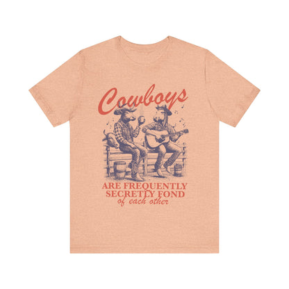 Cowboys are frequently secretly fond of each other | gay cowboy | cool queer shirt | gay boyfriend gift | gay bear shirt | retro lesbian