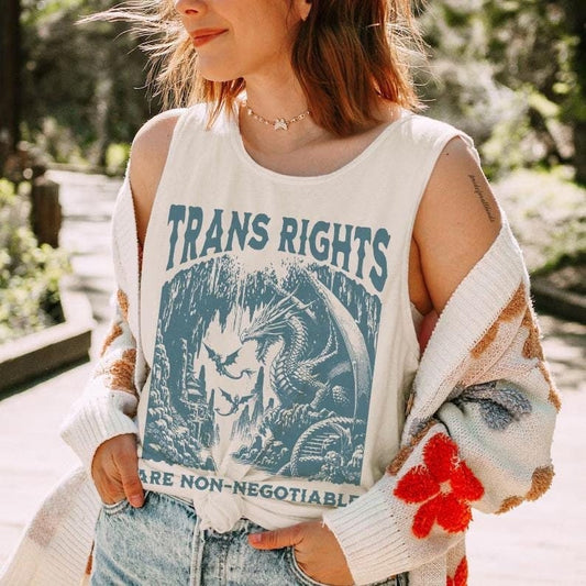 Trans rights are non negotiable | trans tank top