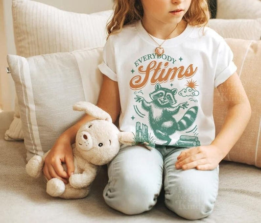 Everybody stims | kids autism shirt