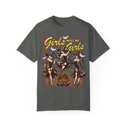 Girls will be girls witch shirt | feminist halloween shirt | burn the patriarchy | halloween witch | feminist witch | funny witch shirt |