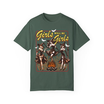Girls will be girls witch shirt | feminist halloween shirt | burn the patriarchy | halloween witch | feminist witch | funny witch shirt |