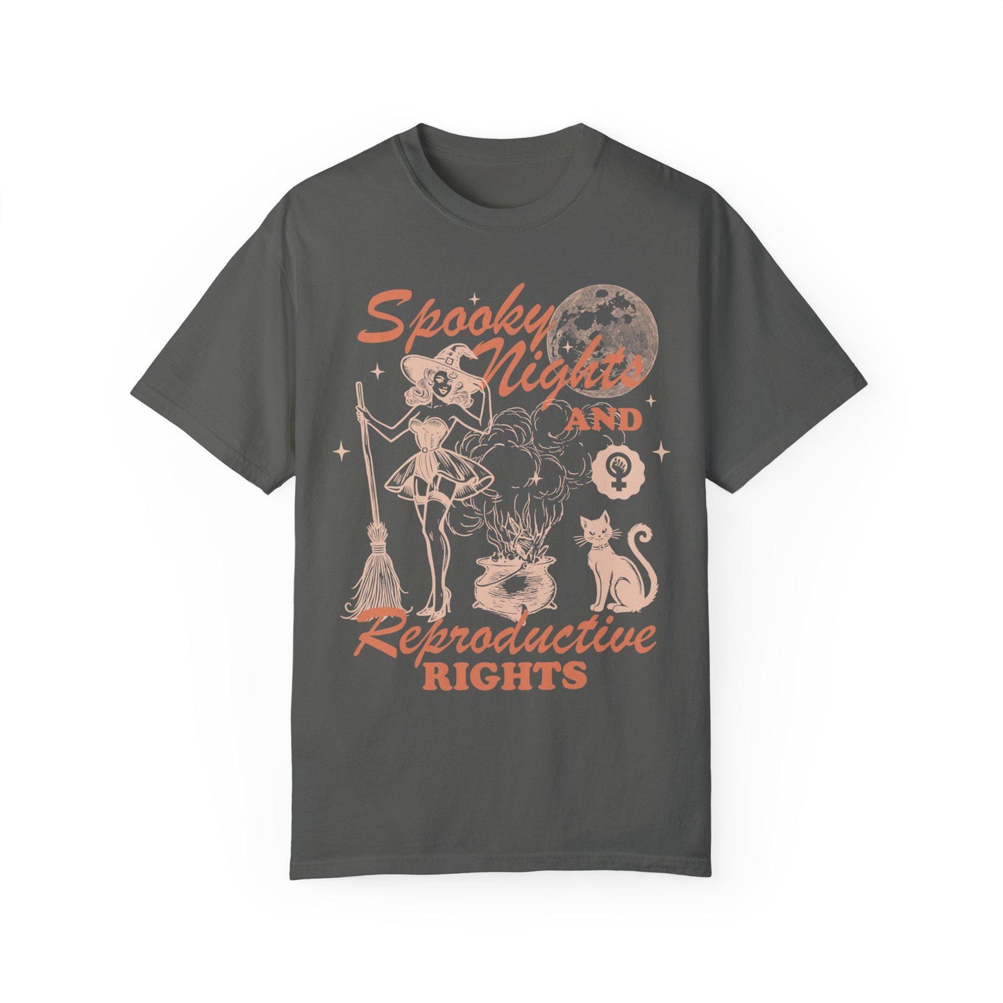 Spooky nights and reproductive rights | feminist halloween shirt | burn the patriarchy | feminist witch | halloween cat sweatshirt | roe