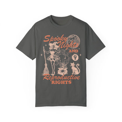 Spooky nights and reproductive rights | feminist halloween shirt | burn the patriarchy | feminist witch | halloween cat sweatshirt | roe