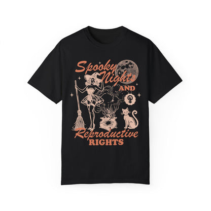 Spooky nights and reproductive rights | feminist halloween shirt | burn the patriarchy | feminist witch | halloween cat sweatshirt | roe