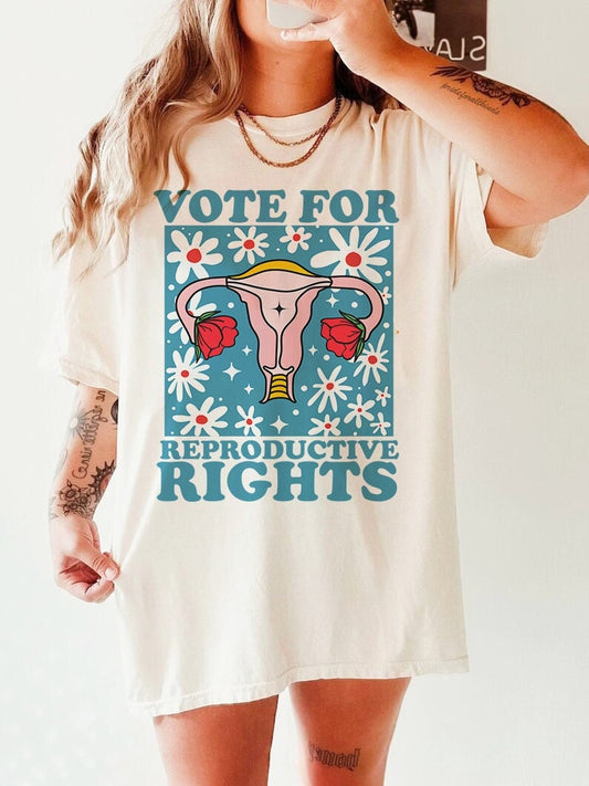 Vote for reproductive rights | vote shirt reproductive rights shirt | roe v wade shirt | voting like a girl | social democrat | pro roe