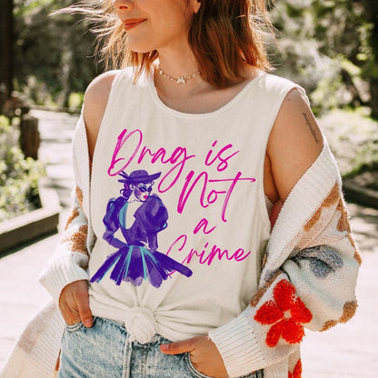 Drag is not a crime tank top | drag queen shirt | gay tank top | trans rights | protect trans youth | trans lives matter | queer tank top