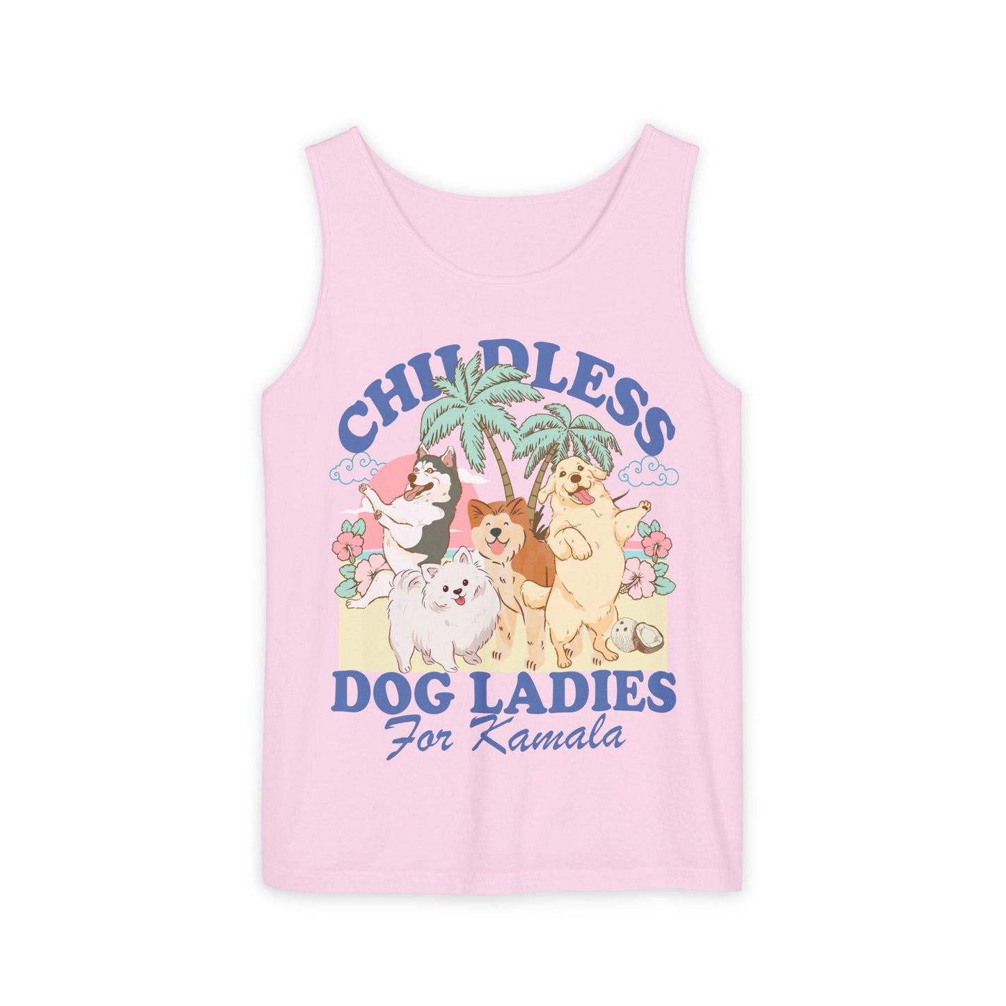 Childless dog ladies for Kamala | childless dog lady | Kamala Harris tank | feminist tank top | suffragette | social democrat | vote blue
