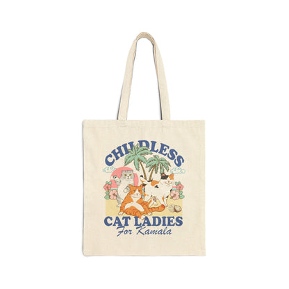 Childless cat lady for Kamala tote bag | feminist tote bag | cat ladies vote | cat lady kamala | cat lady gift | kamala harris tote bag