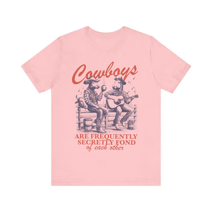 Cowboys are frequently secretly fond of each other | gay cowboy | cool queer shirt | gay boyfriend gift | gay bear shirt | retro lesbian