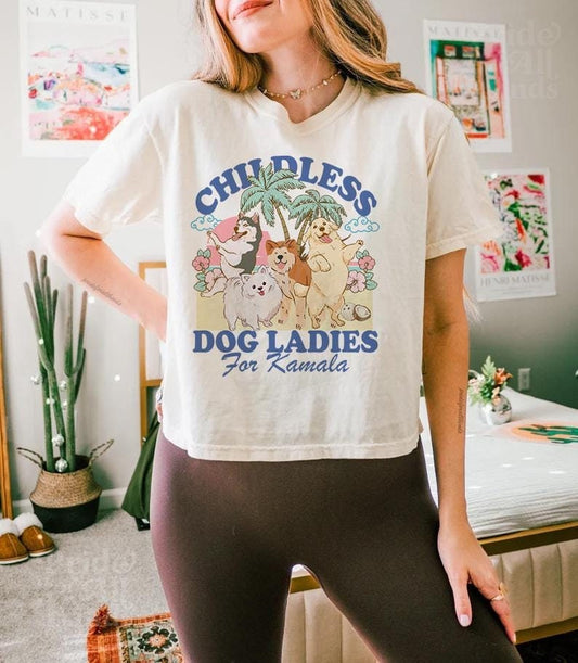 Childless dog ladies for Kamal boxy tee | crop top