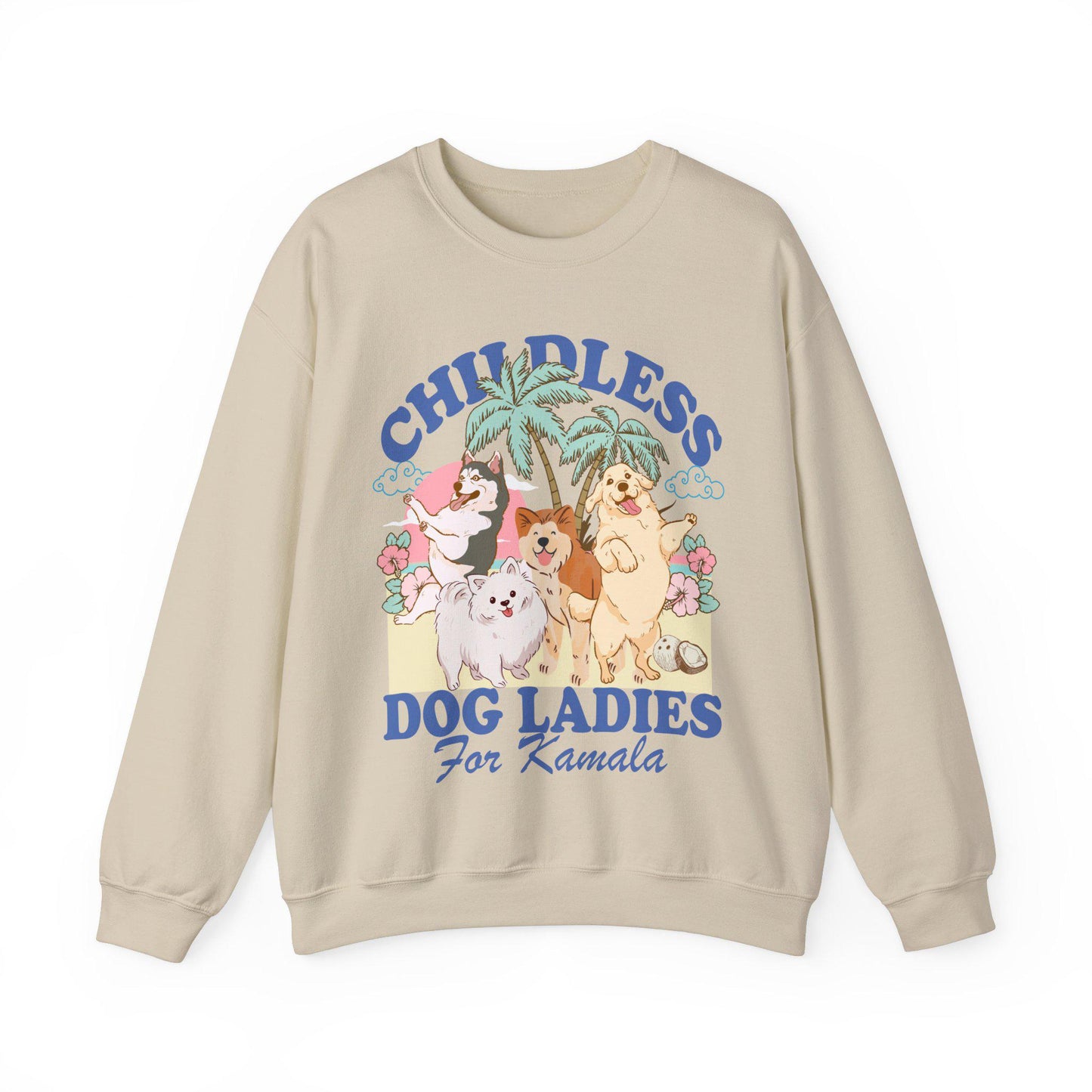 Childless dog ladies for Kamala | childless dog lady | kamala harris | kamala coconut | feminist sweater | social democrat | suffragette
