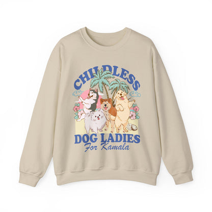Childless dog ladies for Kamala | childless dog lady | kamala harris | kamala coconut | feminist sweater | social democrat | suffragette