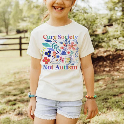 Cure society not autism | kids autism shirt | autistic preschool | neurodiversity affirming | autism mom gift | embrace neurodiversity |bcba