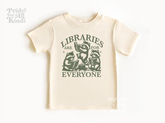 Libraries are for everyone toddler and youth shirt