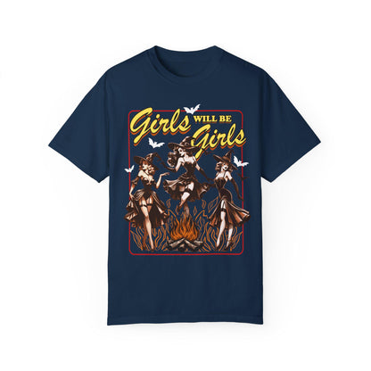 Girls will be girls witch shirt | feminist halloween shirt | burn the patriarchy | halloween witch | feminist witch | funny witch shirt |