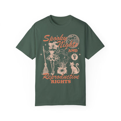 Spooky nights and reproductive rights | feminist halloween shirt | burn the patriarchy | feminist witch | halloween cat sweatshirt | roe