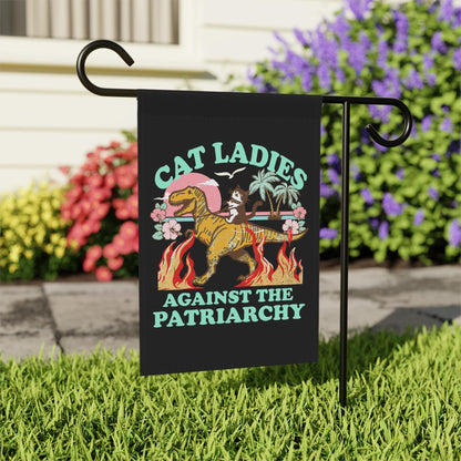 Cat ladies against the patriarchy garden flag | burn the patriarchy | Cat Lady Kamala | Kamala Harris yard sign | garden flag | leftist
