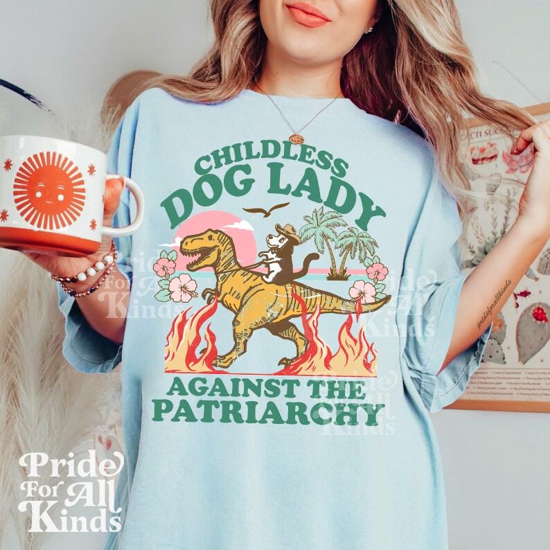 Childless dog lady | childess dog lady for Kamala | burn the patriarchy | dog ladies | kamala harris meme | leftist | suffragette | corgi