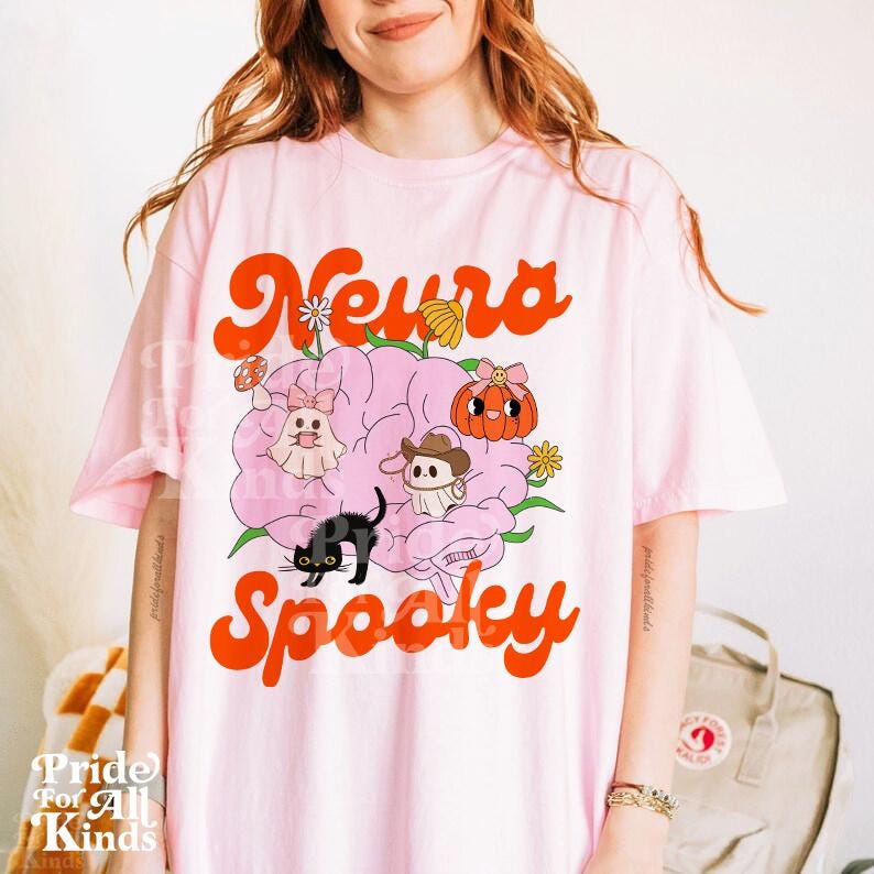 Neurospooky | neurodiversity halloween | autism halloween | autism mom shirt | sped teacher halloween | bcba | audhd | overstimulated | aac