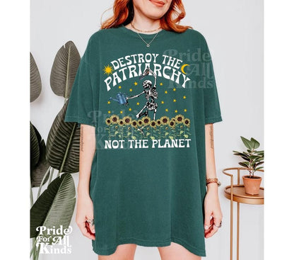Destroy the patriarchy not the planet | burn the patriarchy | smash the patriarchy | skeleton boho | feminist halloween | pro choice | roe