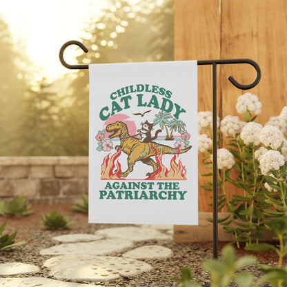 Childless cat lady garden flag | Kamala Harris yard sign | cat lady kamala garden flag | burn the patriarchy | Harris walz house banner |