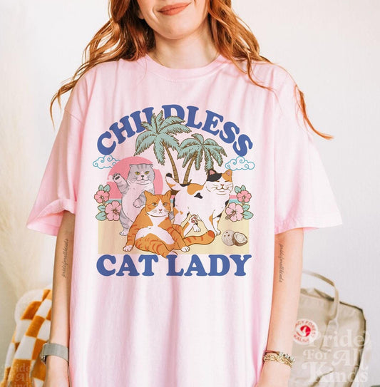 Childless cat lady shirt