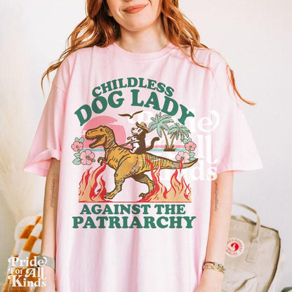 Childless dog lady | childess dog lady for Kamala | burn the patriarchy | dog ladies | kamala harris meme | leftist | suffragette | corgi
