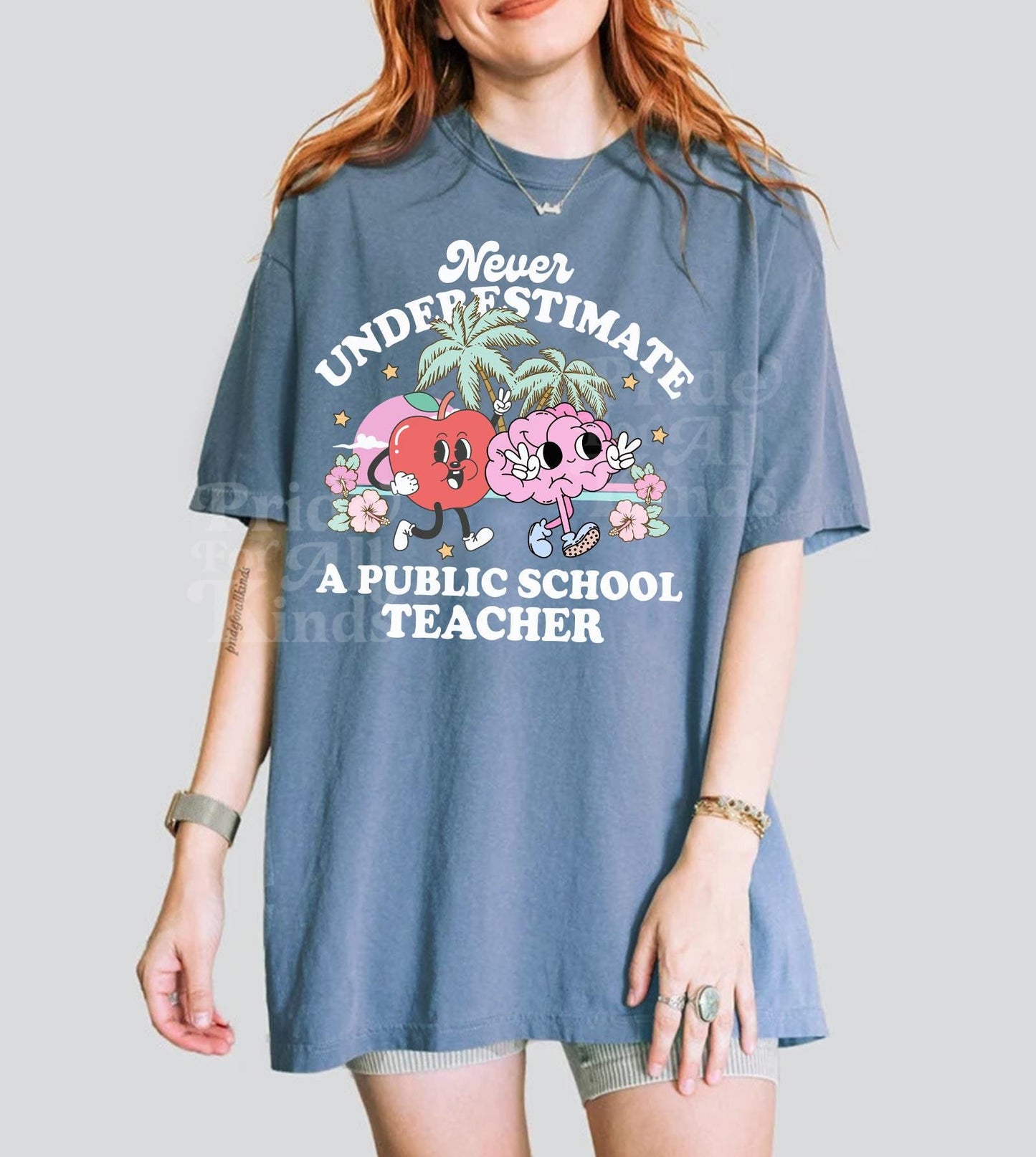 Never underestimate a public school teacher | tim walz | kamala harris walz | harris walz tshirt | teachers for kamala | fund public schools