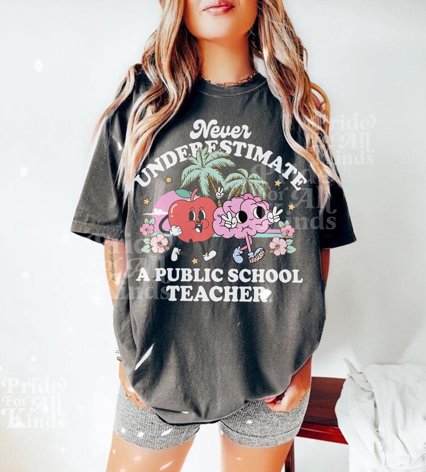 Never underestimate a public school teacher | tim walz | kamala harris walz | harris walz tshirt | teachers for kamala | fund public schools