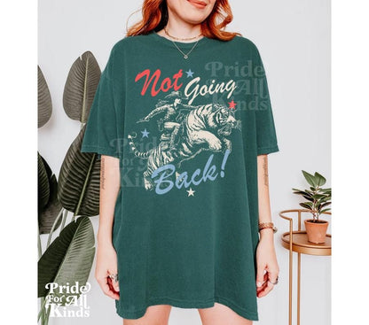 Not going back shirt | we are not going back | Cat ladies vote | cat lady kamala | Kamala Harris meme | cat lady tee | suffragette | leftist