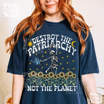 Destroy the patriarchy not the planet | burn the patriarchy | smash the patriarchy | skeleton boho | feminist halloween | pro choice | roe