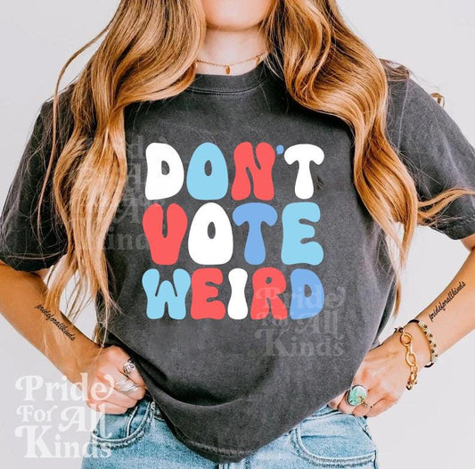 Dont vote weird shirt | kamala harris crop top | subtle campaign shirt | subtle kamala harris | feminist crop top | leftist | coconut tree
