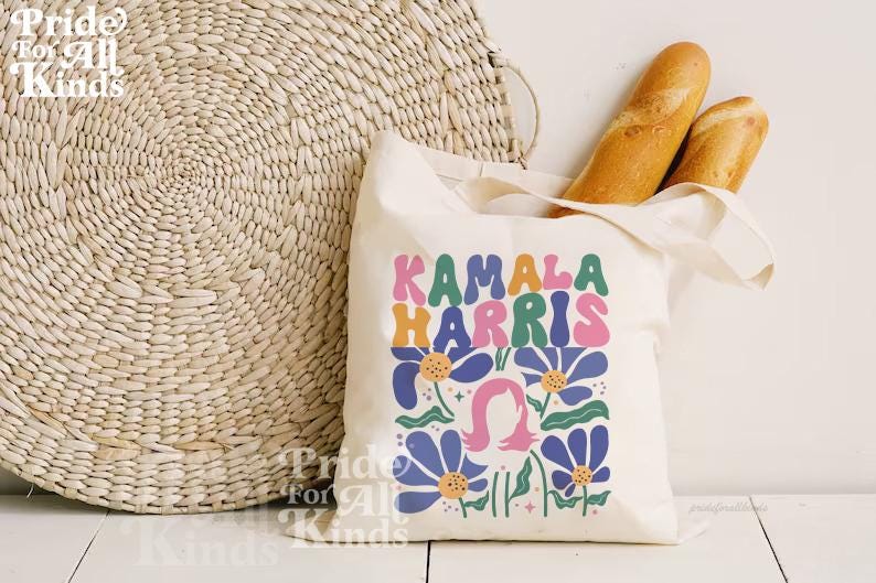 Kamala Harris tote bag | Harris Walz tote bag | feminist tote bag | kamala coconut tree | subtle kamala harris | subtle campaign | vote blue
