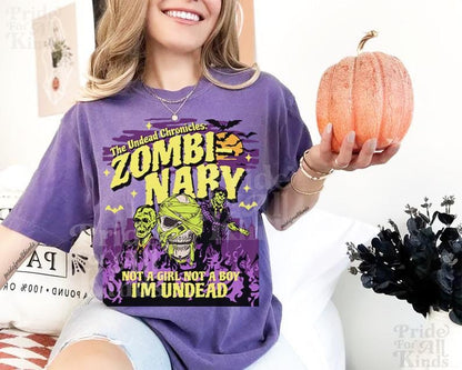 nonbinary shirt | Zombinary | nonbinary halloween | nonbinary gifts | nonbinary parent | enby | enby unisex tshirt | gay halloween pride |