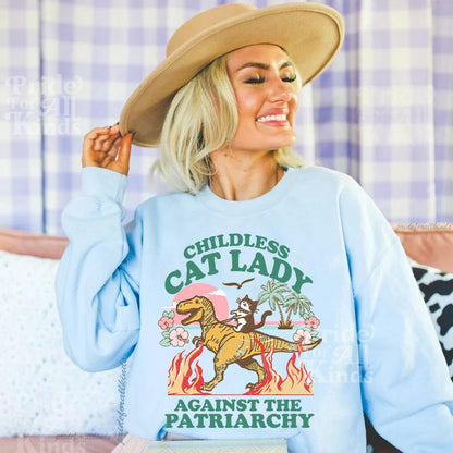 Childless cat lady against the patriarchy sweatshirt | cat lady sweatshirt | cat ladies vote | kamala sweatshirt | kamala harris merch |